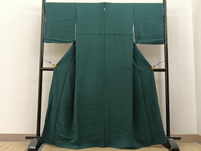 平和屋着物■上質な色無地　天鵞絨色　正絹　逸品　BAAX6708hj