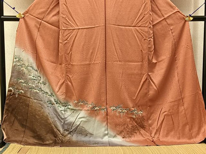 平和屋着物■訪問着　松　暈し染め　金銀彩　仮絵羽　逸品　未使用　BAAX6713hj