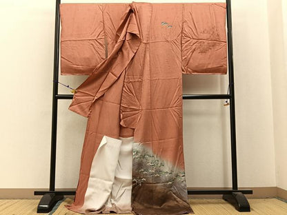 平和屋着物■訪問着　松　暈し染め　金銀彩　仮絵羽　逸品　未使用　BAAX6713hj
