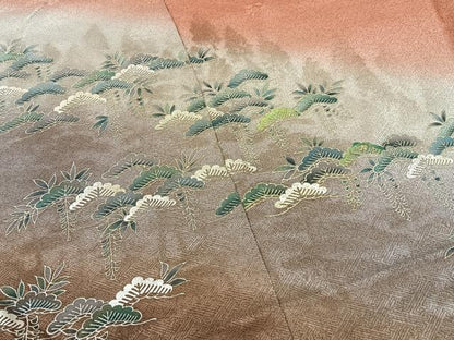 平和屋着物■訪問着　松　暈し染め　金銀彩　仮絵羽　逸品　未使用　BAAX6713hj