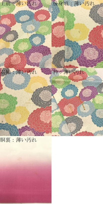 平和屋着物■上質な小紋　花尽し　正絹　逸品　BAAX6715hj