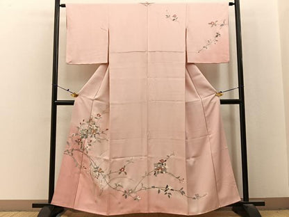平和屋着物■訪問着　鼓花文　暈し染め　金彩　正絹　逸品　BAAX6716hj
