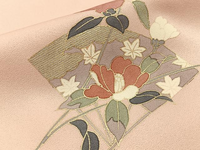 平和屋着物■訪問着　鼓花文　暈し染め　金彩　正絹　逸品　BAAX6716hj