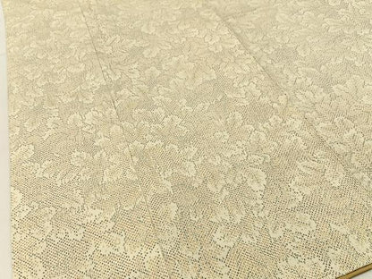 平和屋着物■上質な紬　草葉文　正絹　逸品　BAAX6717hj