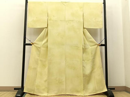 平和屋着物■上質な小紋　雲取扇面花地紋　暈し染め　正絹　逸品　未使用　BAAX6718hj