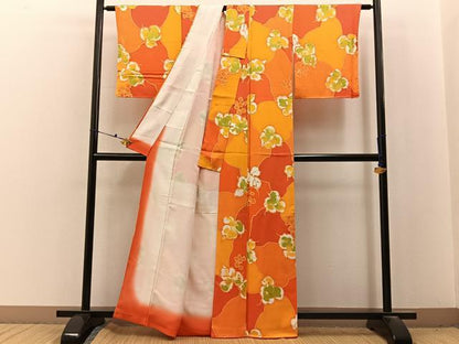 平和屋着物■上質な小紋　葡萄蔦の葉文　正絹　逸品　未使用　BAAX6723hj