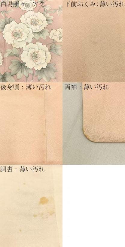 平和屋着物■訪問着　手描き　草花文　暈し染め　正絹　逸品　BAAX6728hj