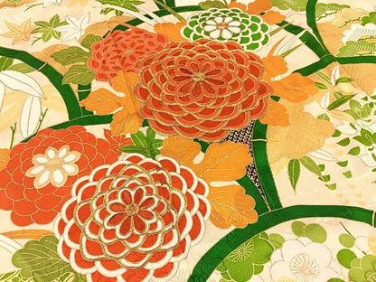 平和屋着物■豪華振袖　駒刺繍　花青海波　金彩　正絹　逸品　BAAX6729hj