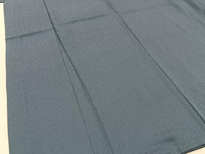 平和屋着物■本草木染作家　瑞寶　色無地　紋意匠　藍鼠色　正絹　逸品　未使用　BAAX6730hj