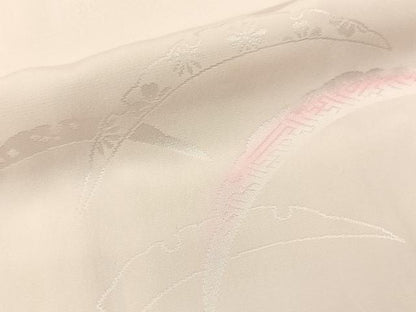 平和屋着物■長襦袢　無双仕立て　雪芝地紋　正絹　逸品　未使用　BAAX6739hj