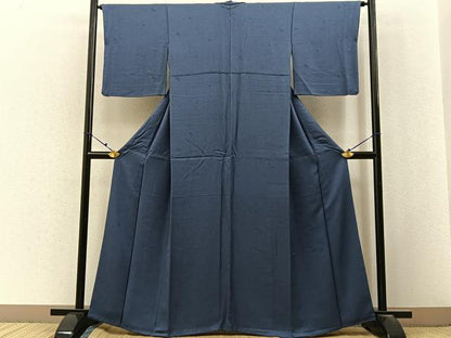 平和屋着物●上質な色無地　草花地紋　紅掛花色　反端付き　正絹　逸品　BAAX6741hj