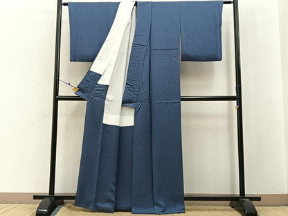 平和屋着物●上質な色無地　草花地紋　紅掛花色　反端付き　正絹　逸品　BAAX6741hj