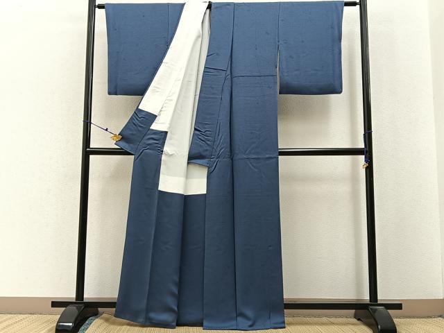 平和屋着物●上質な色無地　草花地紋　紅掛花色　反端付き　正絹　逸品　BAAX6741hj