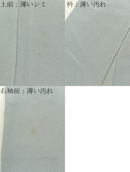 平和屋着物■上質な色無地　絹鼠色　正絹　逸品　BAAX6746hj