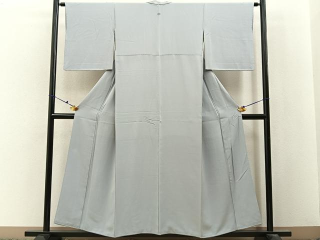 平和屋着物●男性　紬　色無地　素鼠色　正絹　逸品　CABD0325ut 平和屋着物□上質な色無地 絹鼠色 正絹 逸品 BAAX6746hj