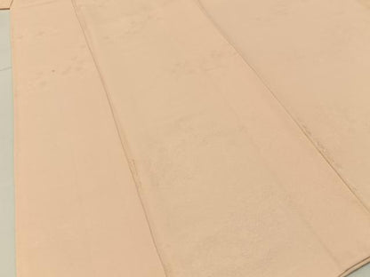 平和屋着物■上質な色無地　草花地紋　肌色　正絹　逸品　BAAX6750hj