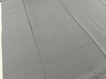 平和屋着物●上質な色無地　霞色　鬼しぼ縮緬　正絹　逸品　BAAX6751hj