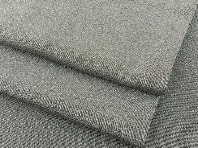 平和屋着物●上質な色無地　霞色　鬼しぼ縮緬　正絹　逸品　BAAX6751hj