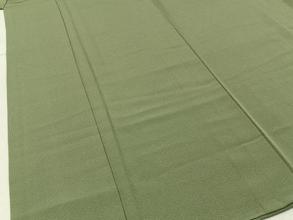 平和屋着物■上質な色無地　柳茶色　正絹　逸品　未使用　BAAX6752hj