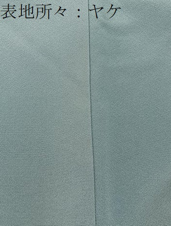 平和屋着物■上質な色無地　ワンポイント　童子　青磁鼠色　正絹　逸品　BAAX6753hj