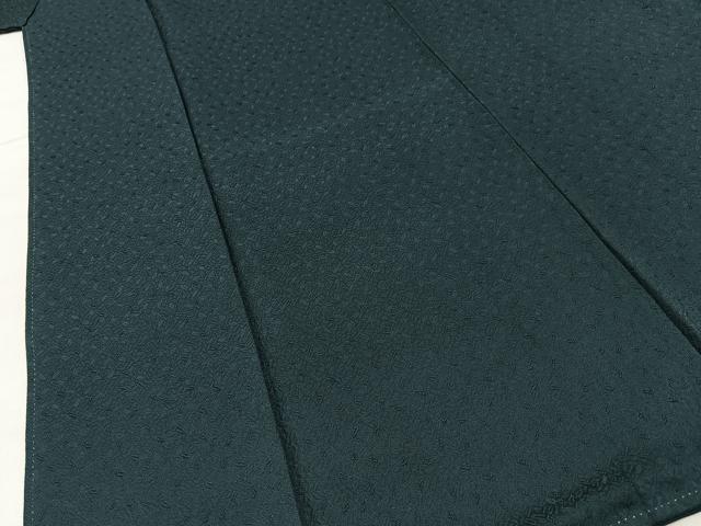 平和屋着物■上質な色無地　草葉地紋　革色　正絹　逸品　BAAX6754hj