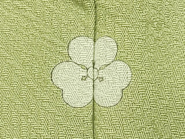 平和屋着物●上質な色無地　若菜色　正絹　逸品　BAAX6756hj
