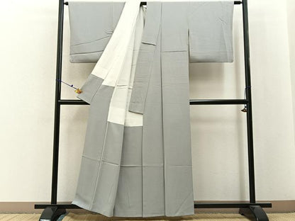 平和屋着物■上質な色無地　素色　正絹　逸品　BAAX6758hj