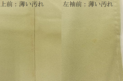 平和屋着物■上質な色無地　作家物　砂色　正絹　逸品　BAAX6775hj
