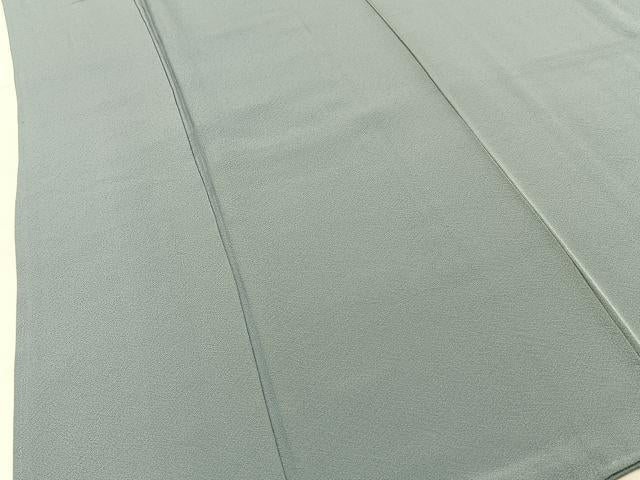 平和屋着物■上質な色無地　利休鼠色　正絹　逸品　BAAX6776hj