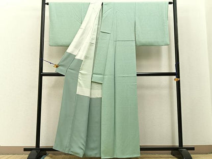 平和屋着物■上質な色無地　夏虫色　正絹　逸品　BAAX6778hj