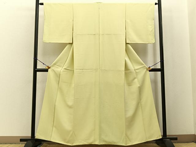 平和屋着物■上質な色無地　砥粉色　正絹　逸品　BAAX6781hj