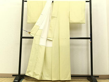 平和屋着物■上質な色無地　砥粉色　正絹　逸品　BAAX6781hj