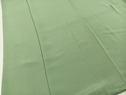 平和屋着物■上質な色無地　彩の蔵　柳茶色　反端付き　正絹　逸品　BAAX6783hj