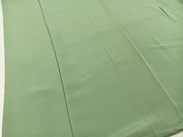 平和屋着物■上質な色無地　彩の蔵　柳茶色　反端付き　正絹　逸品　BAAX6783hj