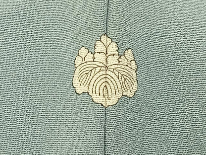 平和屋着物■豪華色留袖　色無地　蓮地紋　千草鼠色　正絹　逸品　未使用　BAAX6793hj