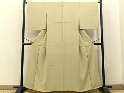平和屋着物●上質な色無地　蒸栗色　正絹　逸品　未使用　BAAX6795hj