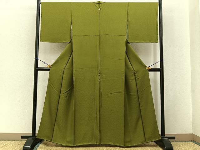 平和屋着物●染色作家　斉藤三才監修　色無地　梅幸茶色　正絹　逸品　未使用　BAAX6797hj