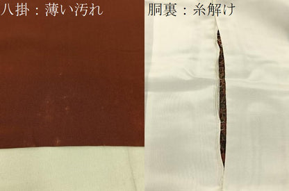 平和屋着物■上質な小紋　草花尽くし　鬼しぼ縮緬　正絹　逸品　BAAX6803hj
