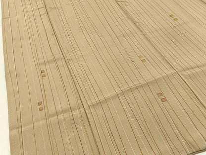 平和屋着物■上質な小紋　箔散らし　縞　正絹　逸品　BAAX6804hj