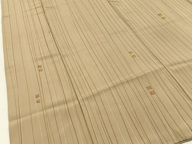 平和屋着物■上質な小紋　箔散らし　縞　正絹　逸品　BAAX6804hj