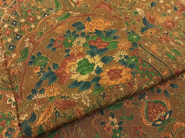 平和屋着物■上質な小紋　更紗花文　正絹　逸品　BAAX6809hj