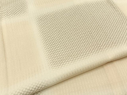 平和屋着物▽上質な小紋　単衣　横段文　正絹　逸品　BAAX6816hj