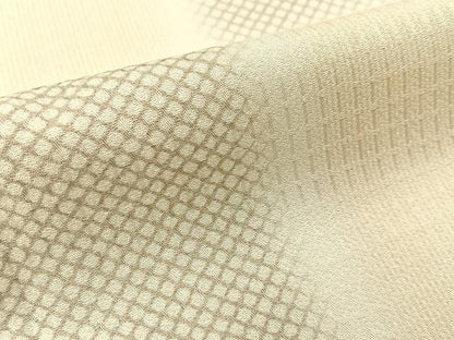 平和屋着物▽上質な小紋　単衣　横段文　正絹　逸品　BAAX6816hj