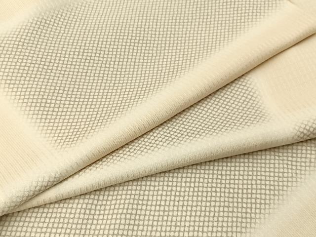 平和屋着物▽上質な小紋　単衣　横段文　正絹　逸品　BAAX6816hj