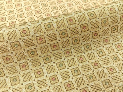 平和屋着物▽上質な小紋　単衣　幾何学文様　正絹　逸品　BAAX6817hj