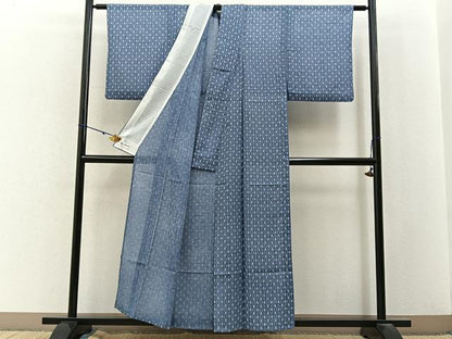 平和屋着物＊夏物　小紋　紗　吉祥文　やまと誂製　洗える着物　BAAX6822hj