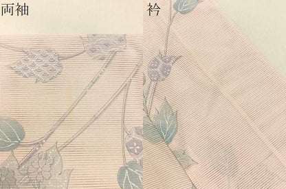平和屋着物＊夏物　小紋　絽　蔦の葉有職文　洗える着物　BAAX6825hj