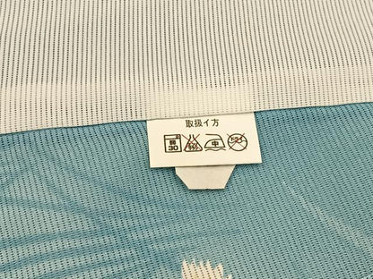 平和屋着物＊夏物　小紋　絽　杜若　暈し染め　洗える着物　BAAX6829hj