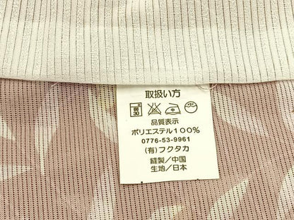 平和屋着物＊夏物　小紋　絽　楓草葉文　洗える着物　BAAX6831hj