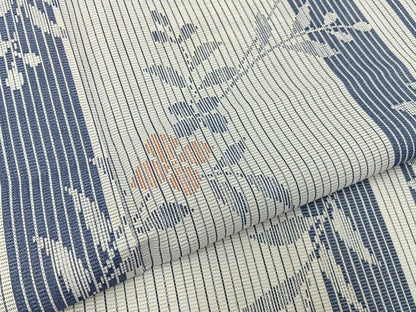 平和屋着物＊夏物　小紋　絽　草花間道　洗える着物　BAAX6832hj
